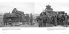 Two black-and-white photos show World War II soldiers with M3 Medium Tanks, surrounded by equipment and supplies in a rugged outdoor setting. Product by Schiffer Publishing, Ltd.