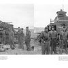 Two black-and-white photos show World War II soldiers with M3 Medium Tanks, surrounded by equipment and supplies in a rugged outdoor setting. Product by Schiffer Publishing, Ltd.