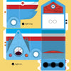 Super Robot by Schiffer Publishing, Ltd. is a colorful paper cutout template with North Korean flag-inspired shapes and labels like “Right wing” and “Right arm”—great for boosting visual-spatial skills.