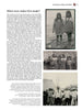 A magazine page from Schiffer Publishing, Ltd.'s "The Mola" presents text on mola textile art history and three black-and-white photos of Kuna people displaying traditional clothing and molas in outdoor group and individual scenes.
