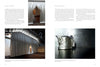 A two-page spread from Cast (Schiffer Publishing, Ltd.) highlights modern craft: left, white fabric drapes create a tunnel in an industrial space; right, a reflective silver sculpture made via advanced casting stands against a gray wall. Text and credits above.