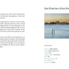 Two pages from "How Did You Get That Shot?" by Schiffer Publishing, Ltd. display vivid photography—a swing ride at sunset on the left, San Francisco’s sunrise skyline on the right—each page sharing location info and pro techniques.