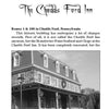 A black-and-white page from Schiffer Publishing, Ltd.'s "Brandywine Valley Ghosts" shows a photo of The Chadds Ford Inn's colonial architecture, a site often featured in Southeastern Pennsylvania ghost lore.
