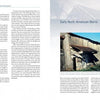 A two-page spread in *The Historic Barns of Southeastern Pennsylvania* by Schiffer Publishing, Ltd. features barn history text on the left and a large photo of a weathered wooden barn beneath a blue sky on the right.