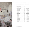 On the right, Disrupted Realism’s table of contents appears; on the left, a disrupted realism painting (Schiffer Publishing, Ltd.) shows a cluttered room with a blue-and-white lamp, chair, and sheets. "Contents" overlays the image.