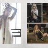 Ink ’N Girls 2 by Schiffer Publishing, Ltd. features four photos of a tattooed woman posing in various outfits and settings, from sheer fabric by a window to a caged area, celebrating the spirit of tattoo culture and Ink ’N Girls models.