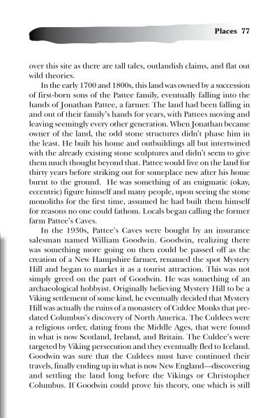 A page in Strange New Hampshire by Schiffer Publishing, Ltd. uncovers the unusual history and legends of Pattee Cove—featuring Jonathan Pattee's story—making it a top pick for anyone exploring haunted sites in offbeat travel guides.