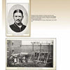 A black and white historical page from Schiffer Publishing, Ltd.'s "Abraham Lincoln" shows a bearded man’s portrait above a scene of four people hanged as crowds watch, with captions detailing figures in Lincoln’s assassination.