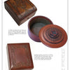 Three copies of "Artistic Leather of the Arts and Crafts Era" by Schiffer Publishing, Ltd. are displayed: two closed and one open. Each book is shown with descriptive text on a white background.