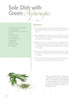A recipe page titled Asparagus & Strawberries by Schiffer Publishing, Ltd. features prep steps on the right, illustrations of asparagus and tarragon on the lower left, with ingredients and a cooking tip—ideal for spring cookbook collections.