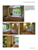 Four images of The Spa Bath by Schiffer Publishing, Ltd. showcase a luxurious suite with a large soaking tub under a window, double sinks, ornate wood cabinetry, green walls, and elegant accents filled with natural light.