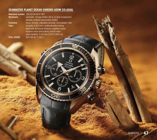 A copy of "Omega Highlights" by Schiffer Publishing, Ltd. rests on a textured sandy surface, surrounded by pieces of driftwood. Text details the book’s features and price.