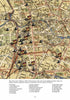 Map of central Berlin, 1945, highlights streets and landmarks with numbered markers for Blue Division sites—Spaniards in the city’s defense—featured in Schiffer Publishing, Ltd.’s "The Spanish in the SS and Wehrmacht, 1944-1945.