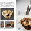 A magazine spread in Schiffer Publishing, Ltd.'s "Painted Sky" features four unique woodturning pieces—textured bowls and sculptures made from various woods—by contemporary artist Kip Christensen, along with a photo of him.