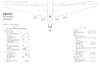 A top-view line drawing of the Douglas XB-19 appears on a Schiffer Publishing, Ltd. manual page, with specification tables, instructions, part lists, and CHAPTER 7 XB-19 Construction and Description as the chapter title.