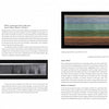 A two-page spread from Schiffer Publishing, Ltd. showcases Ondulé Textiles: four rectangular striped artworks in earth tones, varying in size and orientation, with captions and weaving instructions beside them.