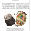 Two vintage handbags featured: Exotic Skin by Schiffer Publishing, Ltd.—a dark brown leather purse with a silver clasp, and a floral fabric drawstring bag—are displayed with descriptive text.
