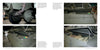Four close-up photos of the Ford M8 and M20—showing wheels and equipment-filled compartments—surround text about these vehicles, featured in a Schiffer Publishing, Ltd. release on their role in military history.