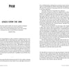 A book spread from Disembodied Voices by Schiffer Publishing, Ltd.: Left page features a Stephen King quote and story intro; right page delves into real accounts of disembodied voices, describing chilling scenes and characters.