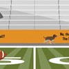 In Schiffer Publishing, Ltd.'s toddler mystery book "The Missing Bouncy Ball," Fox and Goat, in coats and hats, spot an oval football on a field. “Is that the ball?” “No, the bouncy ball is round!” A delightful search for little readers.