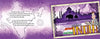 The "My Father Flies" spread by Schiffer Publishing, Ltd. shows a map of India and a postcard with the Taj Mahal, Indian flag, and a cartoon boy beside text about adventure through mountains, scooters, spicy food, and world geography.