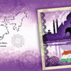 The "My Father Flies" spread by Schiffer Publishing, Ltd. shows a map of India and a postcard with the Taj Mahal, Indian flag, and a cartoon boy beside text about adventure through mountains, scooters, spicy food, and world geography.