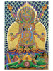 Positive Creations by Schiffer Publishing, Ltd. showcases a psychedelic scene: a winged, multi-armed deity with intricate patterns and vivid colors stands on a green figure, set against pyramids and dreamy landscapes with geometric shapes.