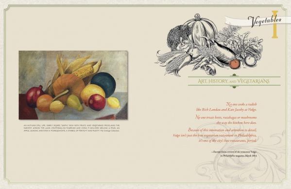 The Graphic Vegetable by Schiffer Publishing, Ltd. showcases vintage seed packet art, classic still-life produce paintings, and decorative text on art, history, and vegetarians, all in an elegant layout.