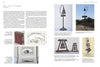 A book spread from "Emerging from the Shadows, Vol. II" by Schiffer Publishing, Ltd. features Mrs. A. S. C. Forbes, with text, historic photos, sketches, postcards, commemorative bells, plaques, and descriptive captions for each item.