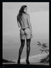 Paradise in Brazil, from Schiffer Publishing, Ltd., features a black-and-white image by a Brazilian photographer of a woman in black lingerie bottoms and stockings, framed by a tropical ocean and sky backdrop.