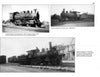 Three black-and-white photos from *Tuckerton, New Jersey, and Surrounding Areas* by Schiffer Publishing, Ltd. show vintage steam locomotives on tracks near buildings—ideal for postcard collectors or seaport history enthusiasts.