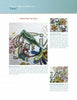 A magazine page features "Mastering Mosaics" by Schiffer Publishing, Ltd., showing a mosaic art project with colorful tiles and a green glass bottle, plus close-ups of techniques and floral patterns that illustrate how mosaic artists create their visions.