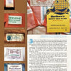 A collage of vintage clothing labels, including brands like Marlboro and Arrow, is featured in "A Dandy Guide to Dating Vintage Menswear" by Schiffer Publishing, Ltd., alongside info on textile fiber labeling history.