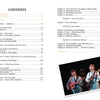A table of contents from Paul Yandell, Second to the Best (Schiffer Publishing, Ltd.) is shown beside a photo of country guitarists Chet Atkins and Paul Yandell performing on stage with guitars and microphones.
