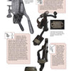A catalog page displays four vintage Advertising Openers by Schiffer Publishing, Ltd., each shown with a close-up of its engraved label and text boxes detailing their patents and historical background.