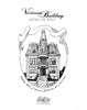 Black-and-white illustration of a Victorian-style house with ornate details, labeled "Victorian Buildings of the American West" by Schiffer Publishing, Ltd. Decorative text and ribbon evoke historic architecture from Shirley Salzman's coloring book.