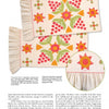 Two vintage patchwork pillowcases from "Pennsylvania Patchwork Pillowcases & Other Small Treasures" by Schiffer Publishing, Ltd. feature red berries, green leaves, star flowers, ruffled edges, and initials inspired by Antique Pennsylvania quilts.