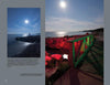 Cape Cod Nights" by Schiffer Publishing, Ltd. captures a cyclist on the moonlit Shining Sea Bikeway, with red and green LED lights illuminating the wooden path—an ideal scene for Cape Cod nighttime photography.