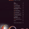 The table of contents for "Intersection" by Schiffer Publishing, Ltd. features orange and white text on a dark background and a vibrant, curved glass sculpture with a pointed tip, capturing the energy of contemporary art and life.