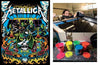On the left is "Pinball Wizards & Blacklight Destroyers" by Schiffer Publishing, Ltd.; on the right, a man uses a screen printing press above cans of colorful ink—yellow, pink, green, light blue, red, and dark blue.