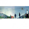 Bodies of Work—Contemporary Figurative Painting by Schiffer Publishing, Ltd. features four painted panels of people interacting by a shore or landfill, against an overcast sky and industrial dam with debris in the background.