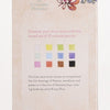 Back of Painterly Days - 12 Colored Pencils box features floral designs, 12 color swatches, set details, and highlights artist Kristy Rice of Painterly Days coloring books. Schiffer Publishing, Ltd. logo and barcode appear at the bottom.