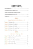 The table of contents in Get Positive Live Positive (Schiffer Publishing, Ltd.) lists chapters like “Negativity Enters—The 5 Variants” and “Clearing the Negativity,” with titles, page numbers, and a focus on negative energy in black and orange text.