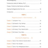 The table of contents in Get Positive Live Positive (Schiffer Publishing, Ltd.) lists chapters like “Negativity Enters—The 5 Variants” and “Clearing the Negativity,” with titles, page numbers, and a focus on negative energy in black and orange text.