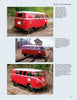 Three photos feature The VW Bus by Schiffer Publishing, Ltd.—a classic VW T1 converted for rail use with special wheels and DB logos, seen driving on train tracks amid buildings and greenery.