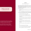 A two-page spread from The Enchanted Love Tarot by Schiffer Publishing, Ltd.: the maroon left page offers “HOW TO DO A READING” tips for your tarot deck, while the right white page shows sample soul mate and relationship questions.
