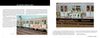 Two pages from "Don1, The King from Queens" by Schiffer Publishing, Ltd. show New York City subway trains with vibrant graffiti, including works by artists and a car tagged DON 1 MAFIA with visible passengers through its windows.