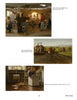 A page from "100 Artists of the West Coast II" by Schiffer Publishing, Ltd. features three oil paintings: West Coast artists in a studio, farm workers planting, and a father and son painting in a home studio.