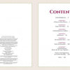 Two pages from "The Graphic Flower" by Schiffer Publishing, Ltd. The left page has publishing and copyright details; the right shows a burgundy-printed Contents section with chapters, page numbers, and daisy illustrations.