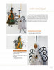 A page displays three unique Old World angel ornaments as Creative Embellishments for Gourd Art by Schiffer Publishing, Ltd., featuring painted faces, wire wings, and handmade details with descriptive text on their creation.